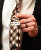 Brown and White Plaid