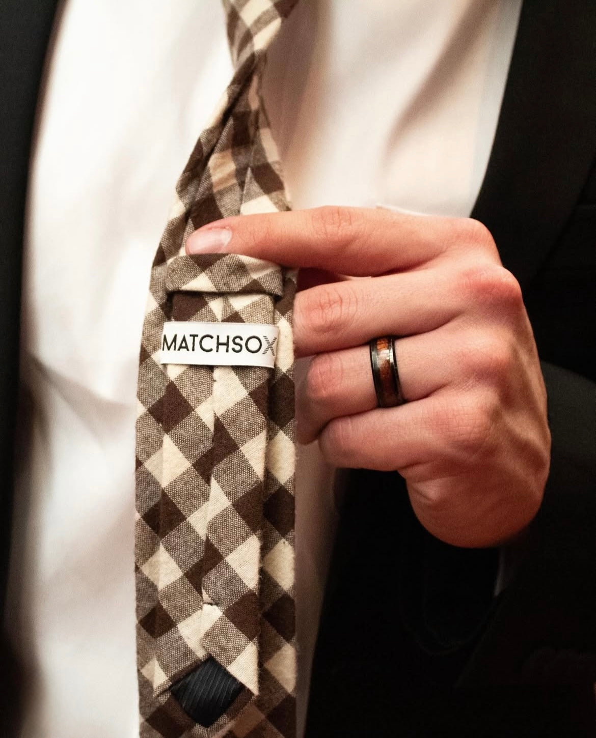 Brown and White Plaid