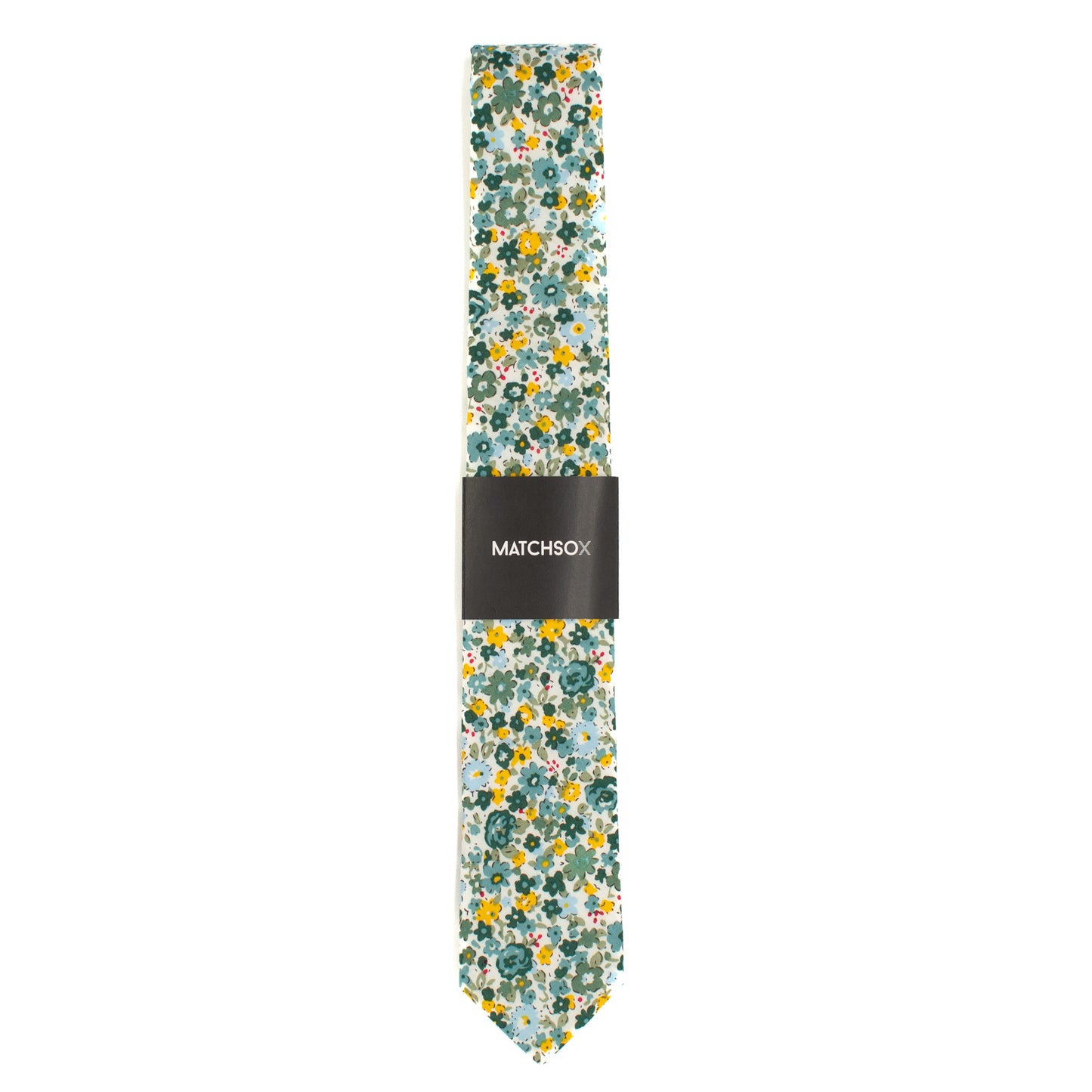 Yellow & Blue Floral Tie