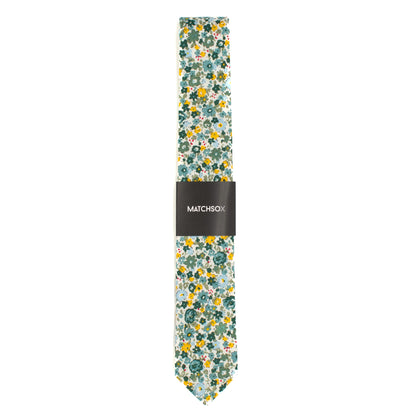 Yellow & Blue Floral Tie