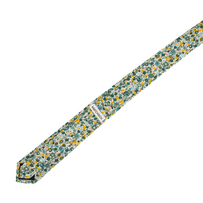 Yellow & Blue Floral Tie