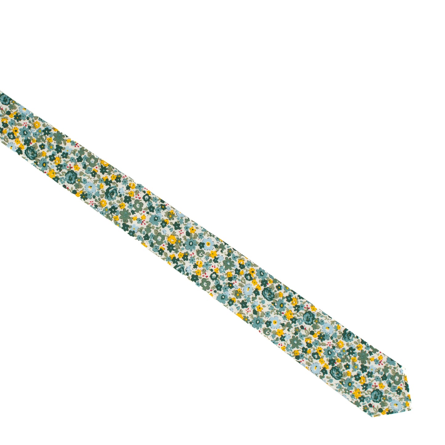 Yellow & Blue Floral Tie