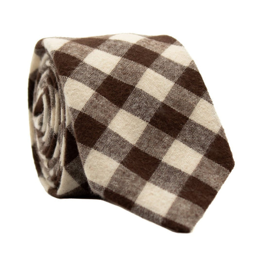 Brown and White Plaid