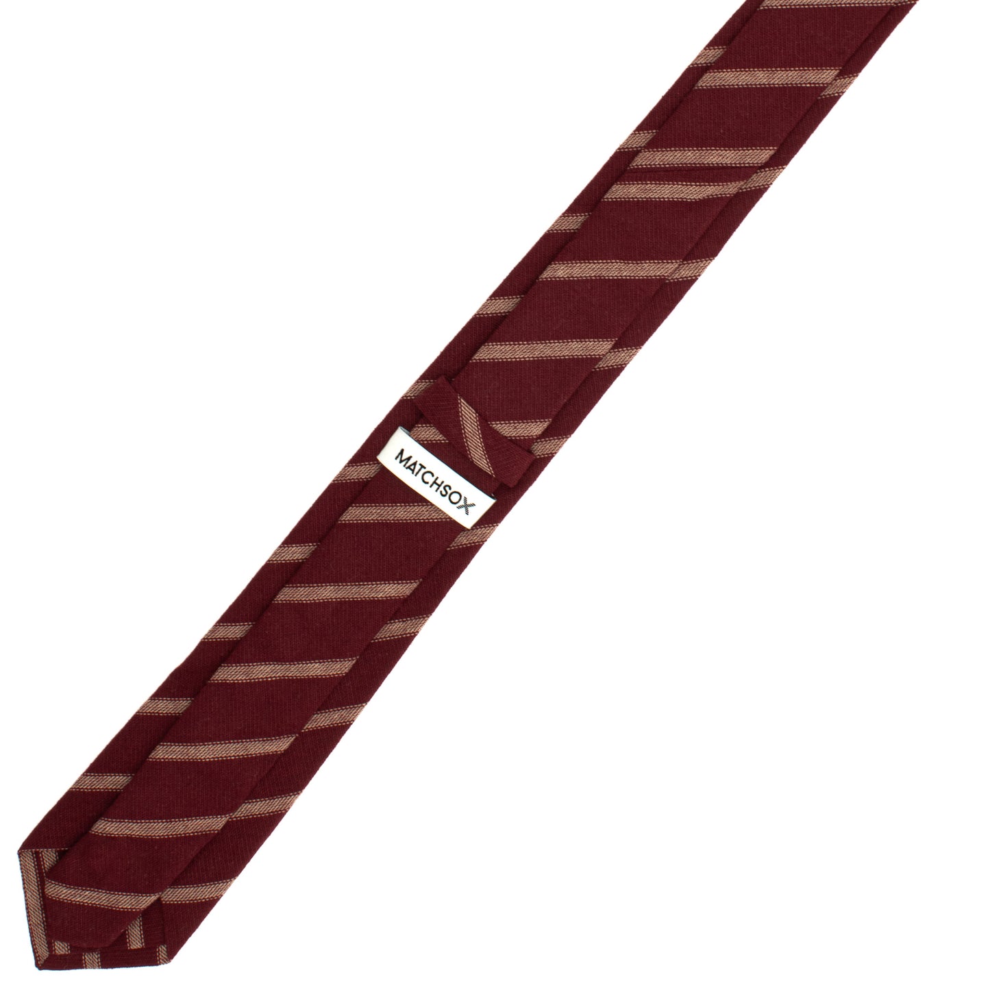 Burgundy and Tan Striped