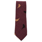 Maroon Bird Tie