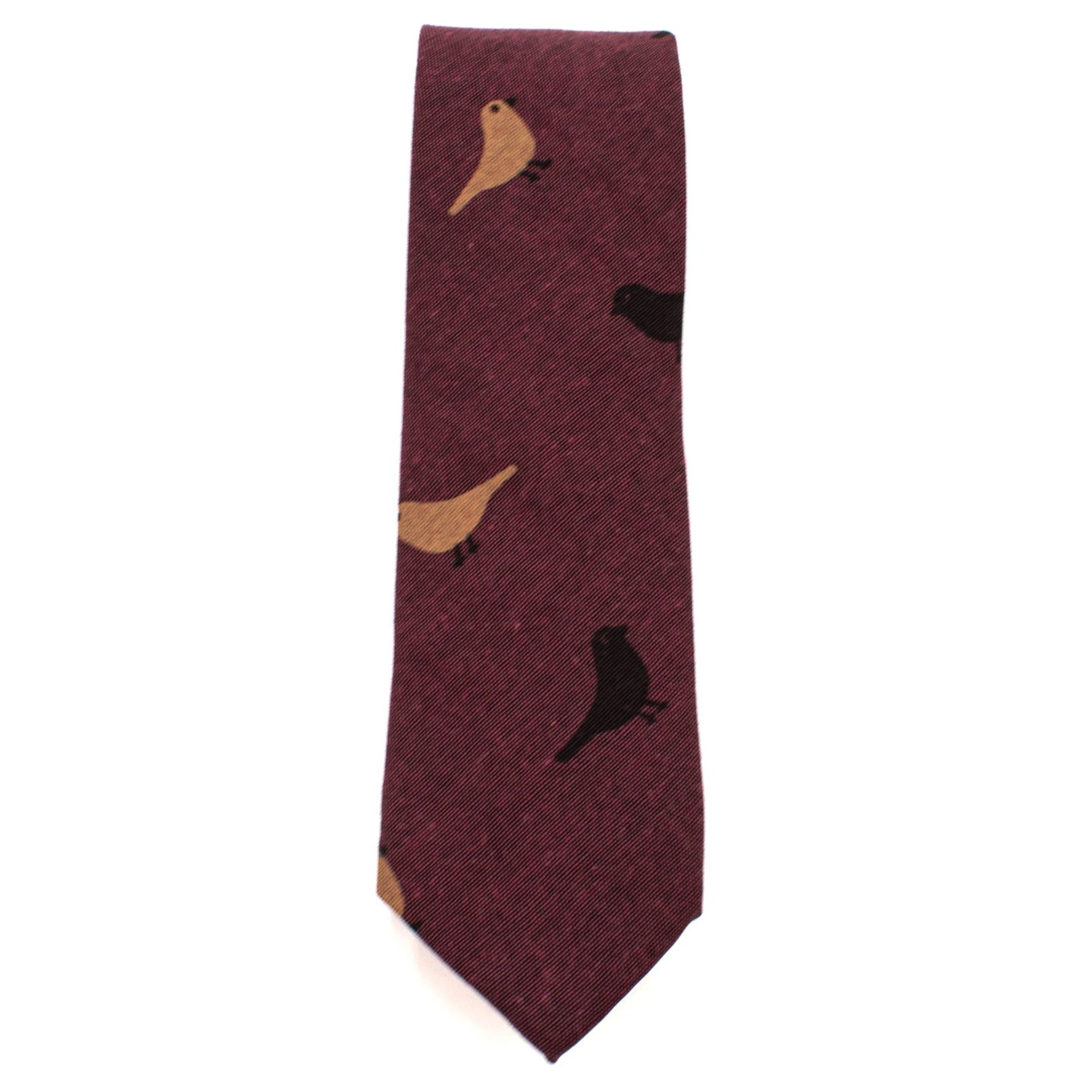 Maroon Bird Tie