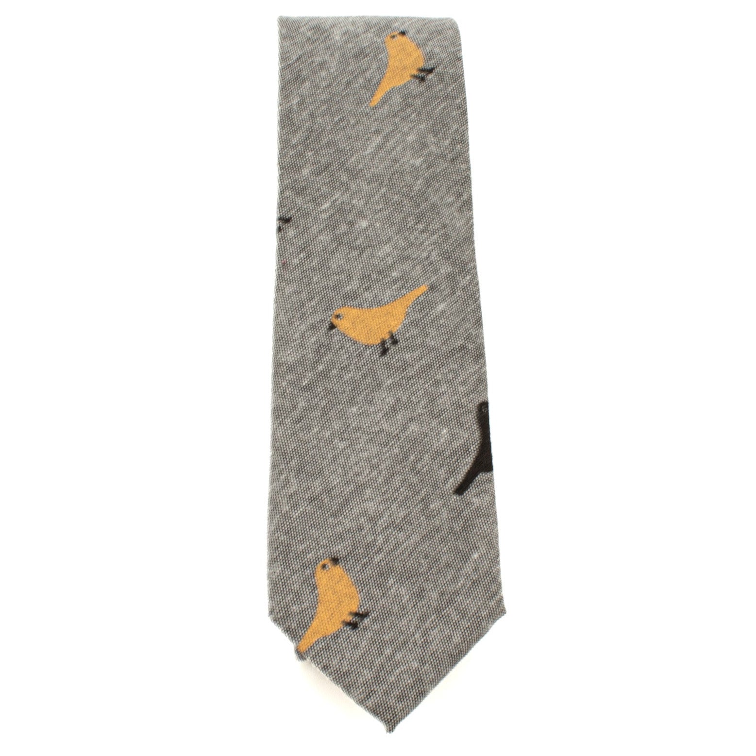 Light-Gray Bird Tie