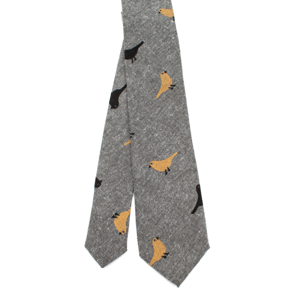 Light-Gray Bird Tie