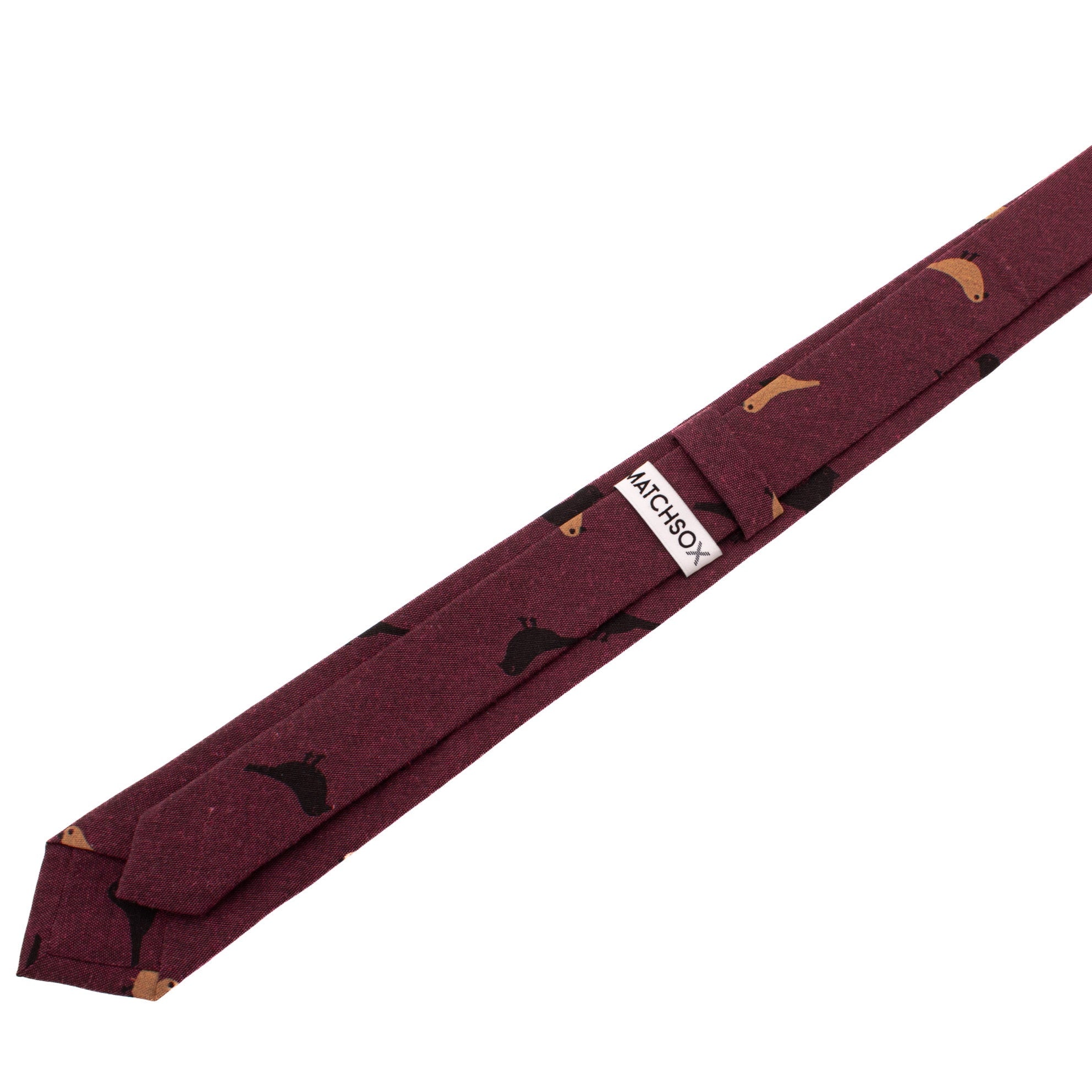 Maroon Bird Tie
