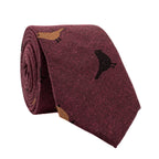 Maroon Bird Tie