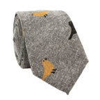 Light-Gray Bird Tie