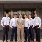Groomsmen With blue floral ties